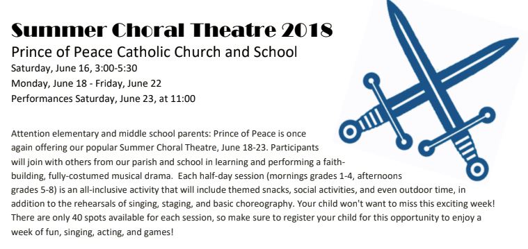 Summer Choral Theatre Camp 2018