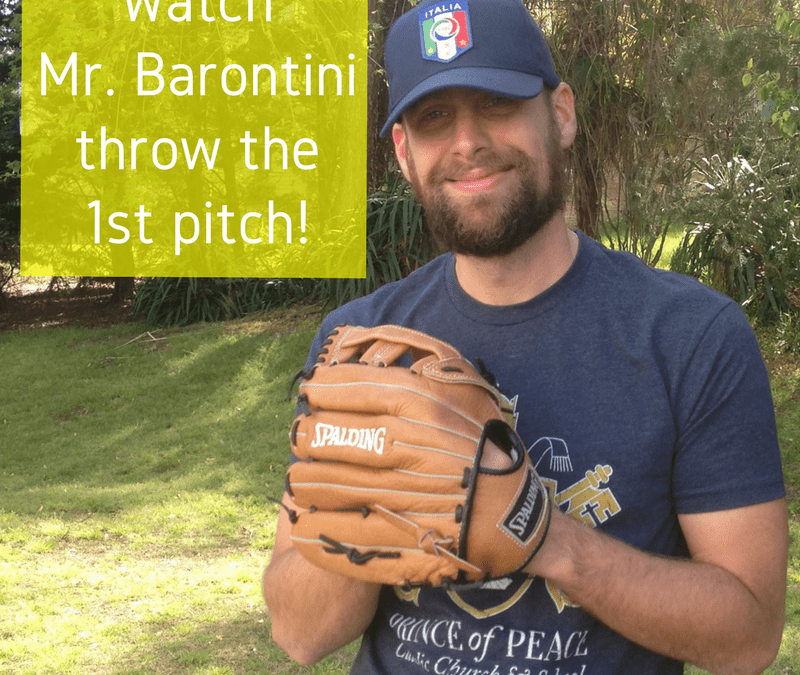 Mr. Barontini throws 1st pitch at Greenville Drive game Monday
