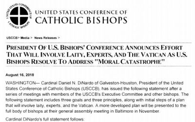 Statement from Cardinal Daniel N. DiNardo of Galveston-Houston, President of the United States Conference of Catholic Bishops (USCCB)