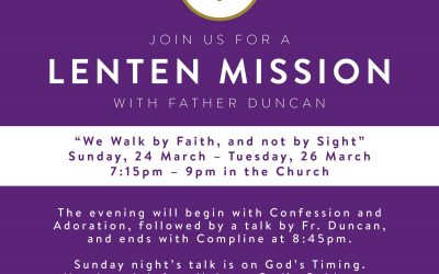 Lenten Mission with Fr. Duncan