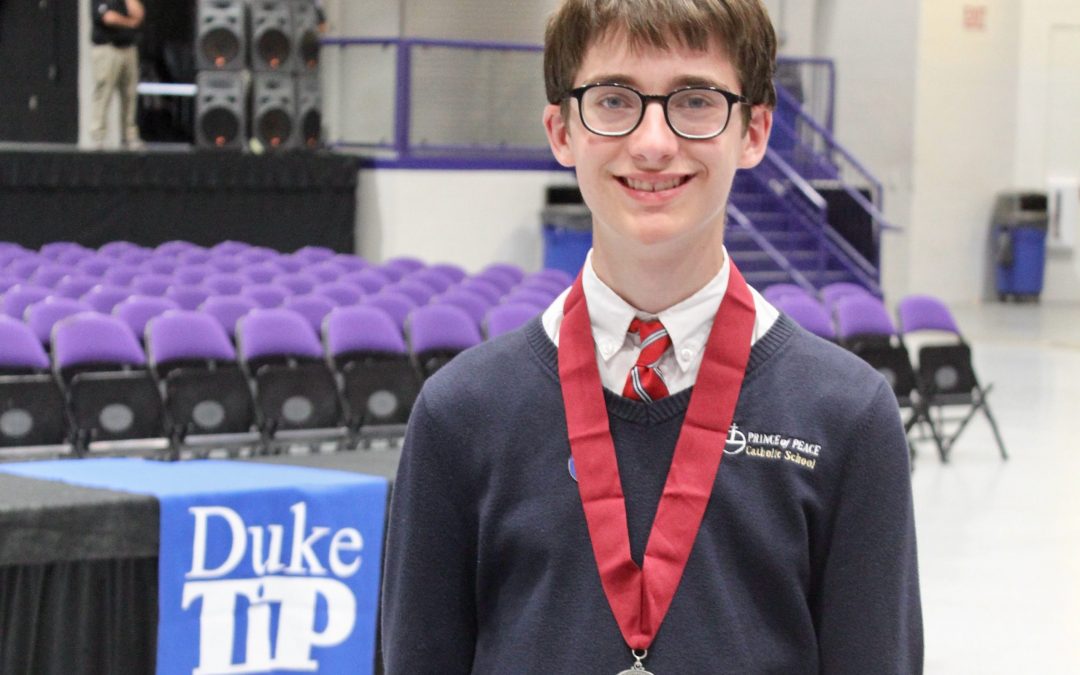 Prince of Peace Catholic School student honored for high SAT Scores