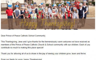 Thanksgiving Wishes from our Parish School