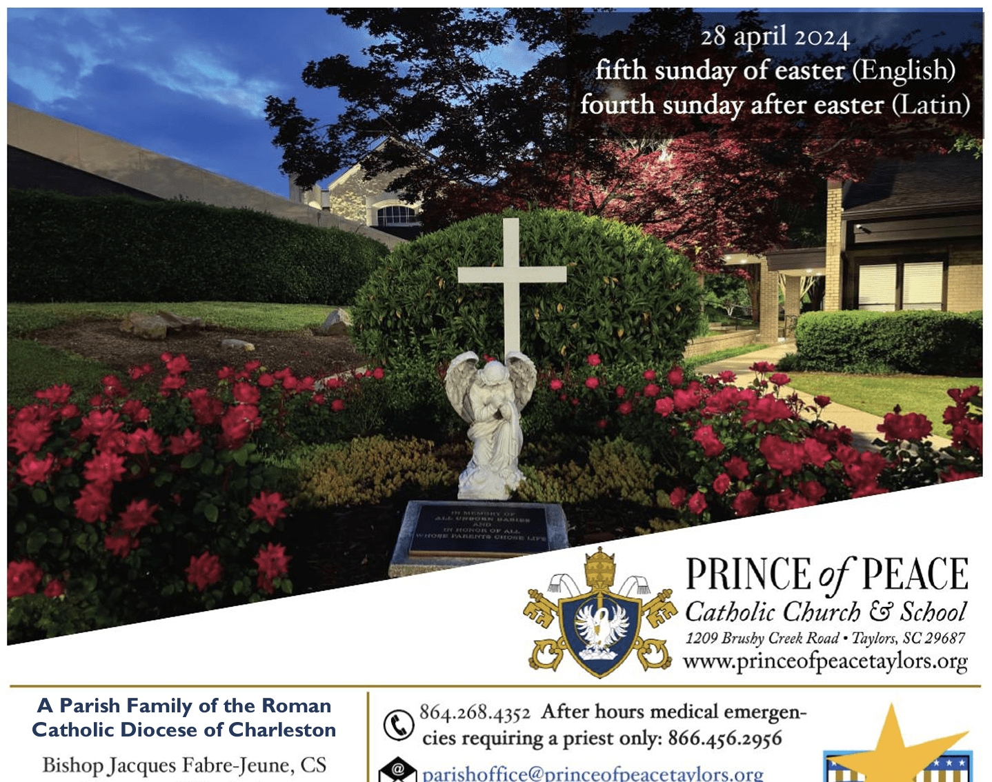 28 April 2024 Bulletin - Prince of Peace Catholic Church & School