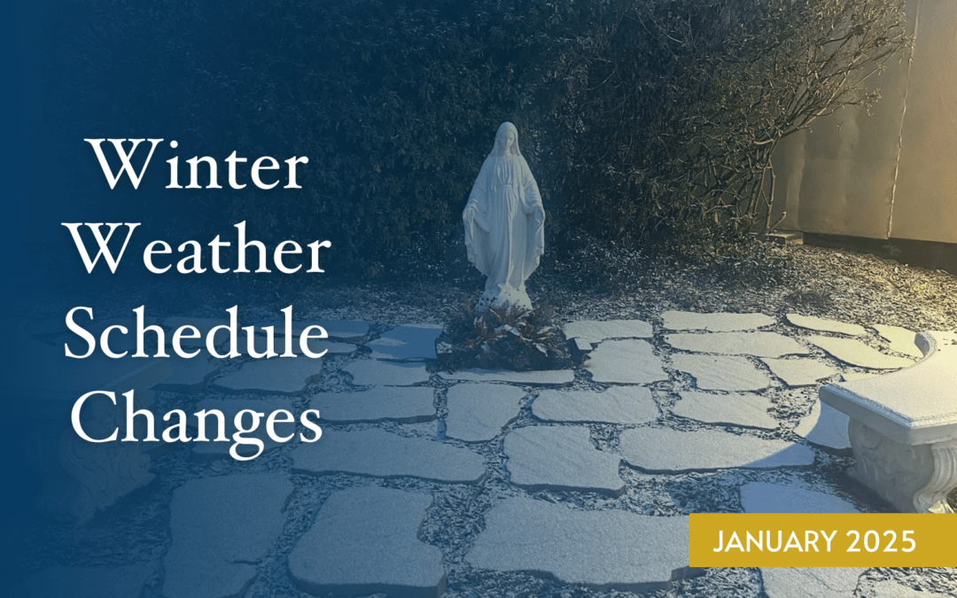 Schedule Changes: Winter Weather (Jan 2025)