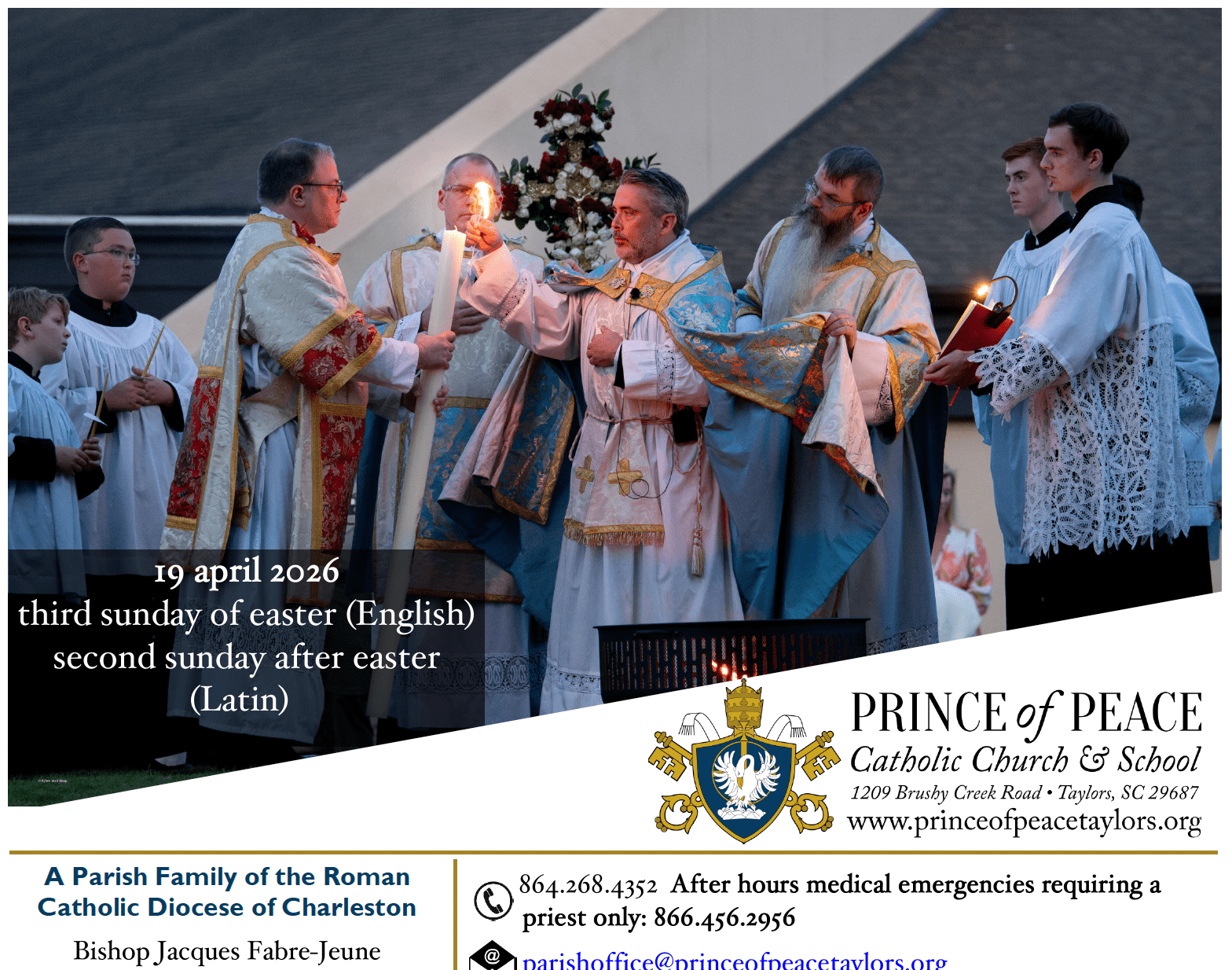 19 April 2026 Bulletin - Prince of Peace Catholic Church & School