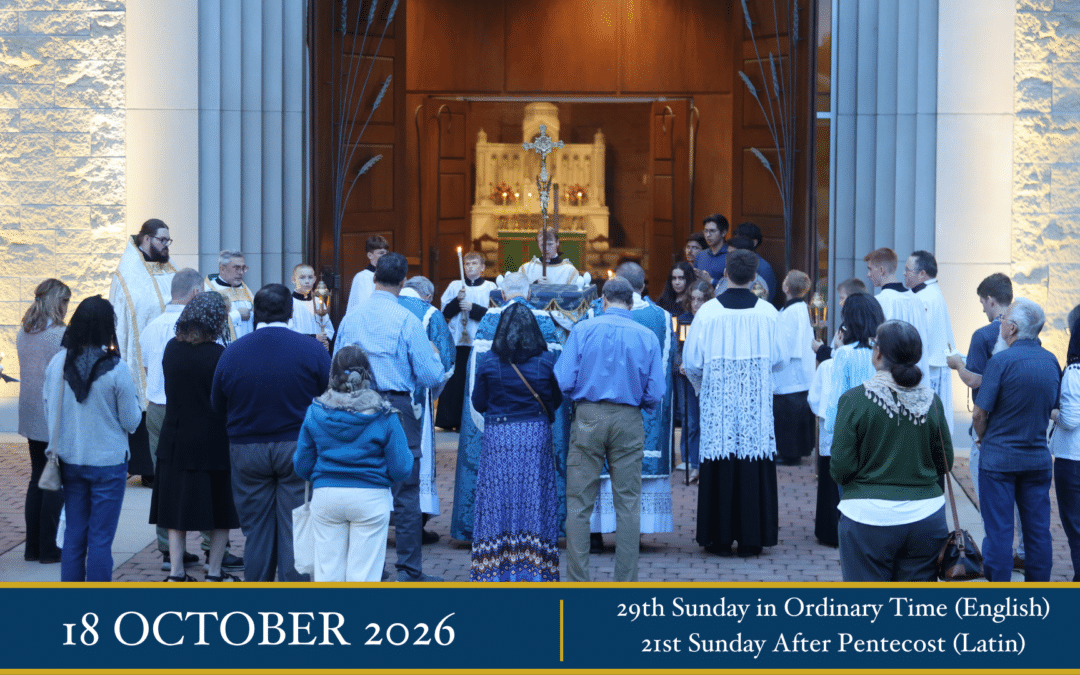 Parishioners gather for the Our Lady of the Rosary procession at Prince of Peace Catholic Church in Taylors, SC.